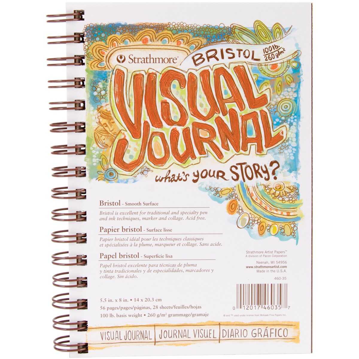 Strathmore Visual Journal Bristol Smooth 5.5"X8"-28 Sheets