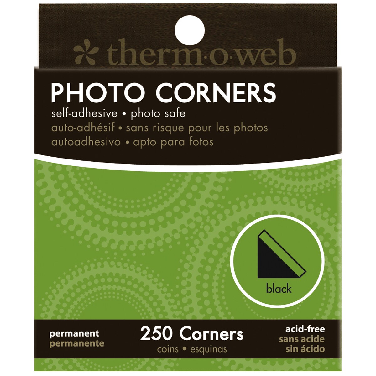 iCraft Photo Corners Boxed 250/Pkg-Black