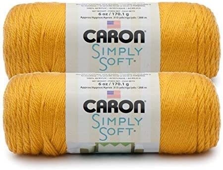 (Pack of 2) Caron Simply Soft Solids Yarn-Gold