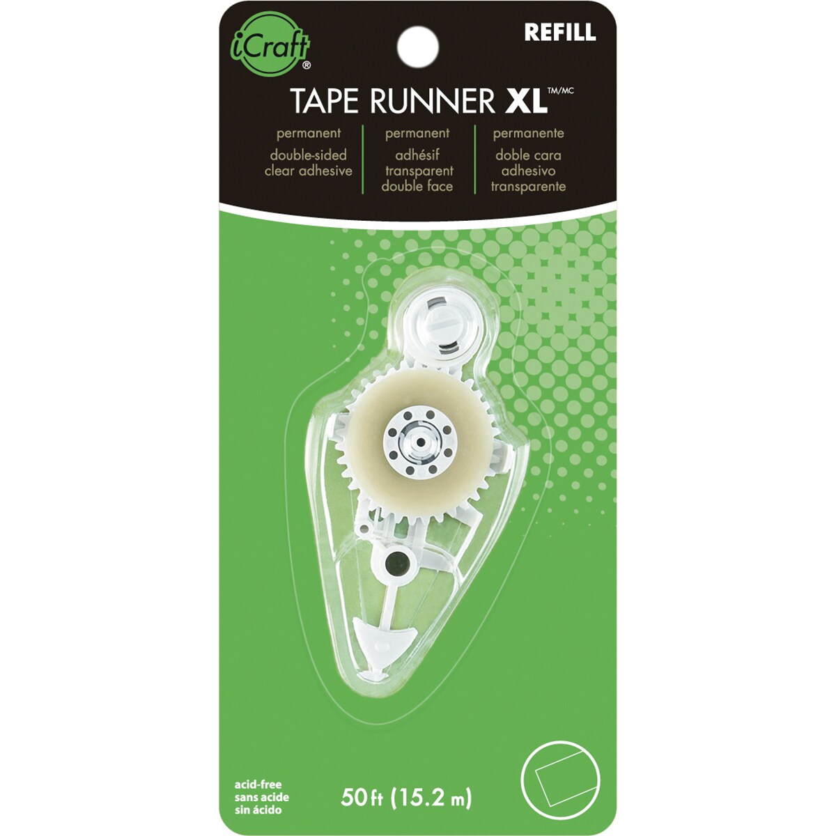 iCraft Tape Runner XL Refill-Permanent-.312&#x22;X50&#x27; For Use In 3914XL