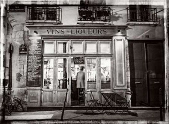 Cafe on street of Montmartre, Paris Poster Print by  Assaf Frank - Item # VARPDXAF201203151071