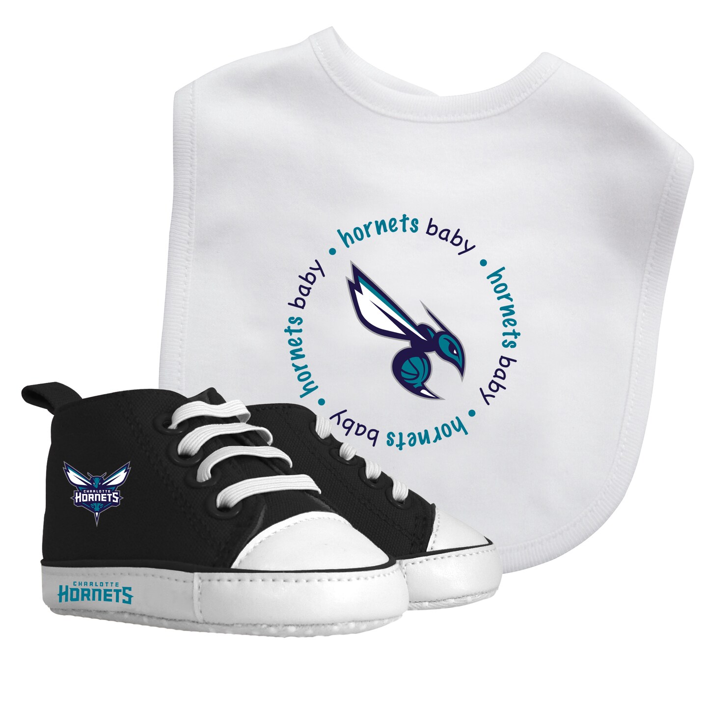 Baby Fanatic 2 Piece Bid and Shoes - NBA Charlotte Hornets - Unisex Infant Apparel