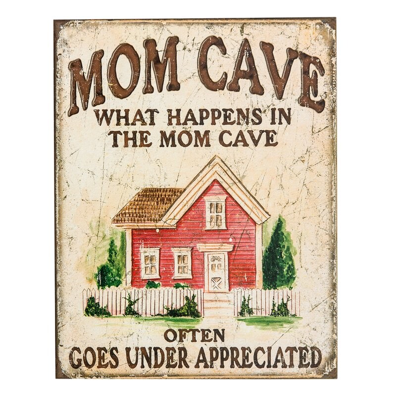 Desperate Enterprises Mom Cave - Often Under Appreciated Tin Sign, 12.5&#x22; W x 16&#x22; H