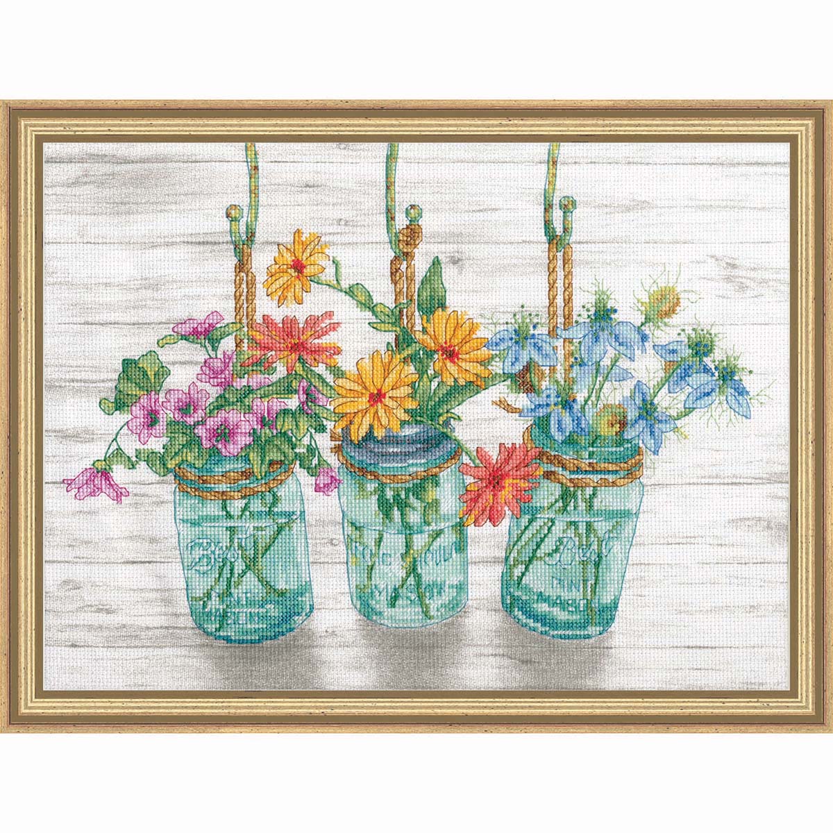 Dimensions Flowering Jars Counted Cross-Stitch Kit | Michaels