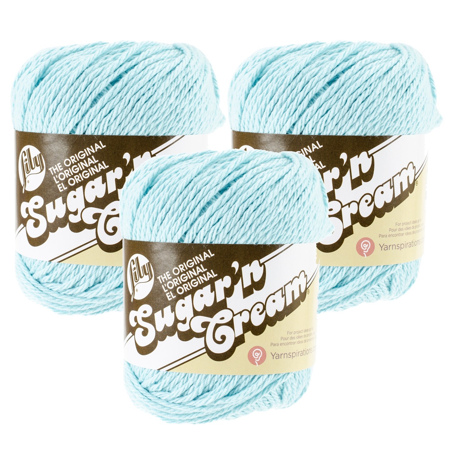 (Pack of 3) Lily Sugar&#x27;n Cream Yarn - Solids-Seabreeze