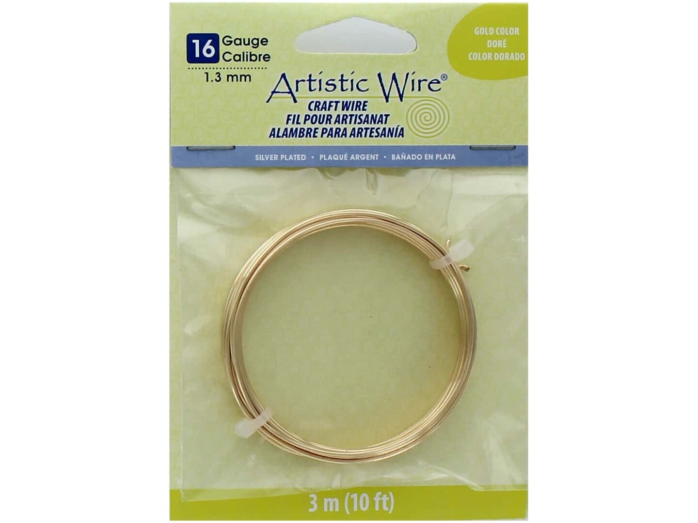 Artistic Wire 16 ga. Copper Wire 10 ft. Silver Plated Gold