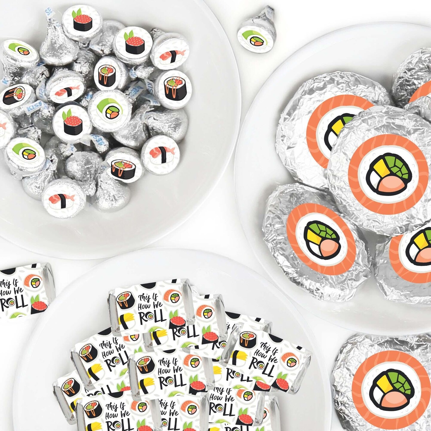 Big Dot of Happiness Let's Roll - Sushi - Japanese Party Candy Favor  Sticker Kit - 304 Pieces