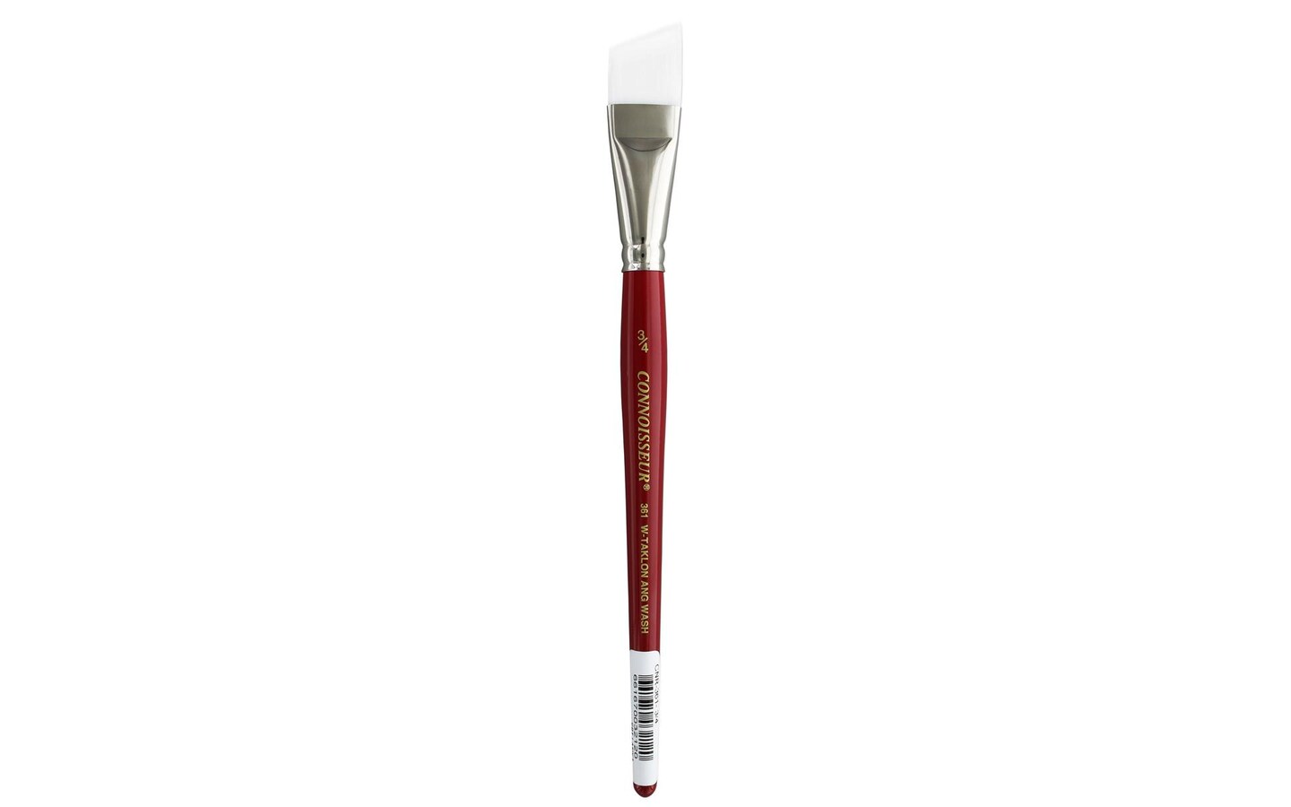 Connoisseur Brush White Taklon Short Angular .75&#x22;