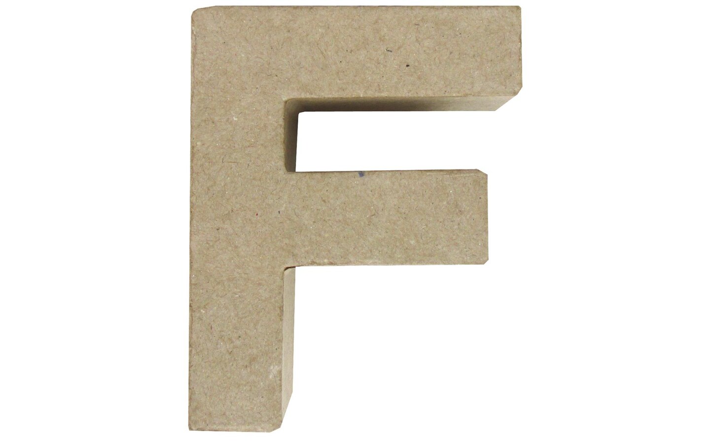PA Paper Mache 4&#x22; Letter F Kraft