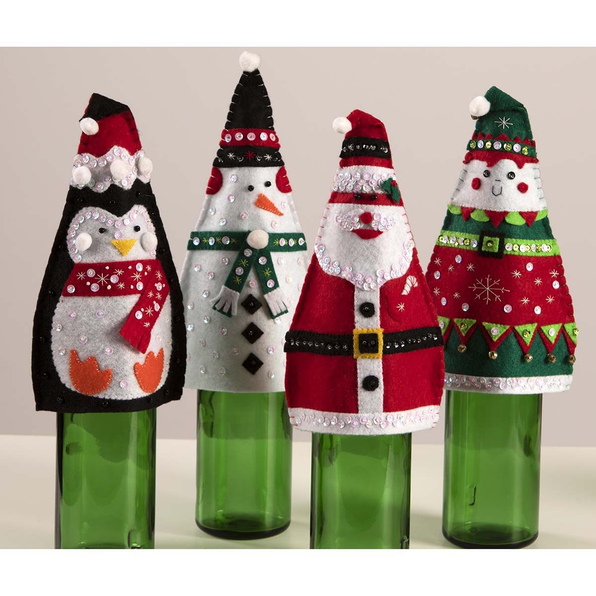 Felt Street Time to Chill Bottle Toppers Felt & Sequin Kit Michaels