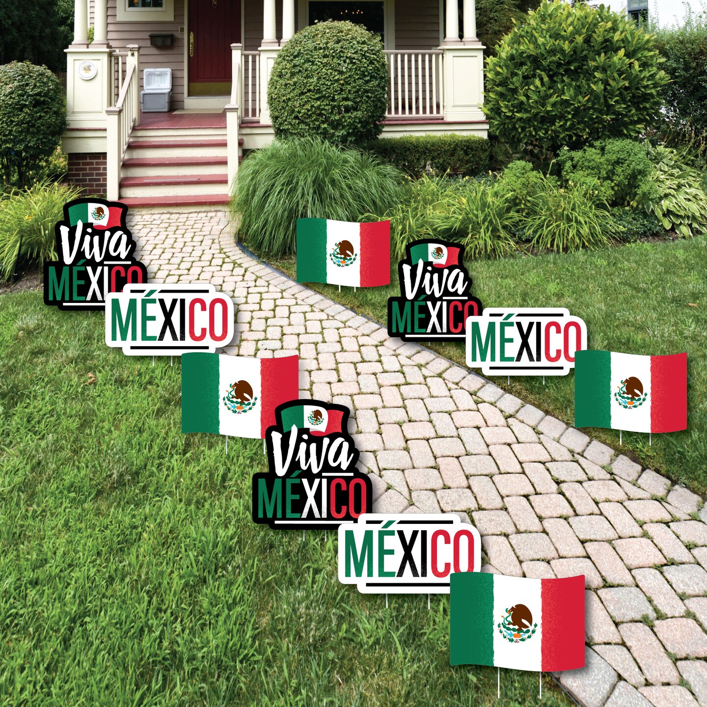 Big Dot of Happiness Viva Mexico - Flag Lawn Decorations - Outdoor ...