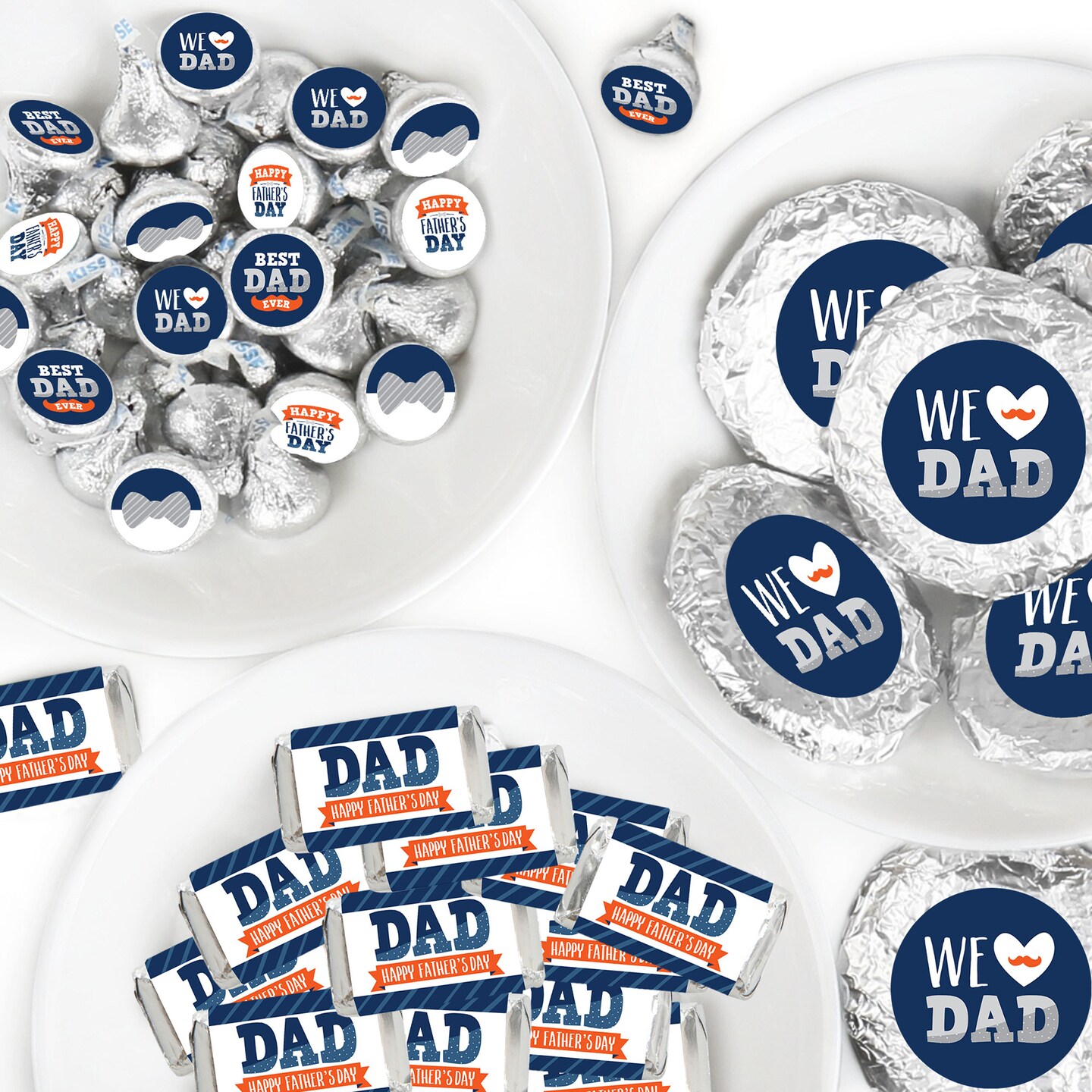 Big Dot of Happiness Happy Father&#x27;s Day - Party Candy Favor Sticker Kit - 304 Pcs