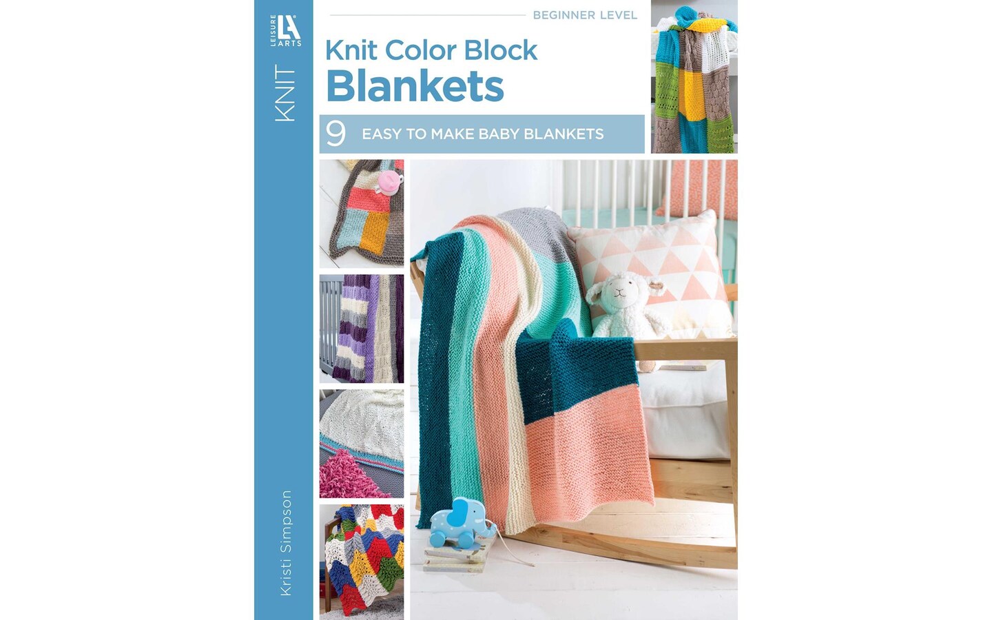 Leisure Arts Knit Color Block Blankets Knitting Book Michaels