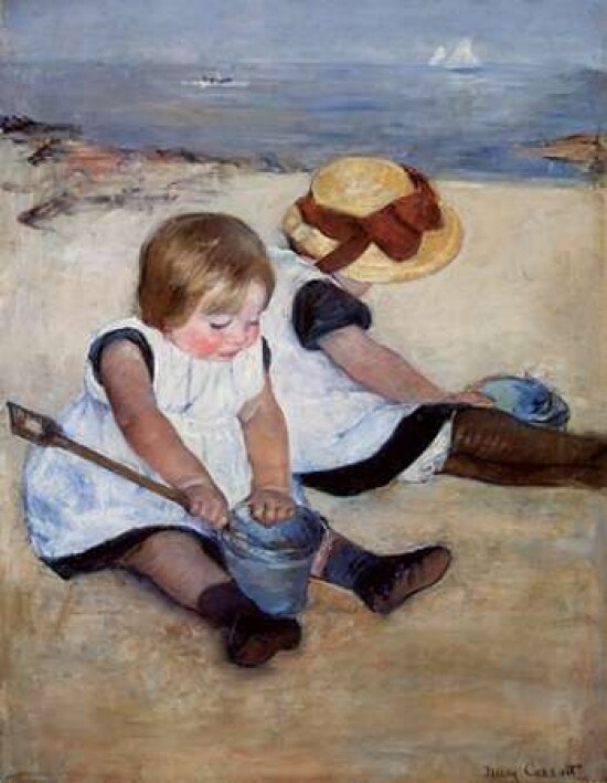 Children Playing On The Beach 1884 Poster Print by  Mary Cassatt - Item # VARPDX372648