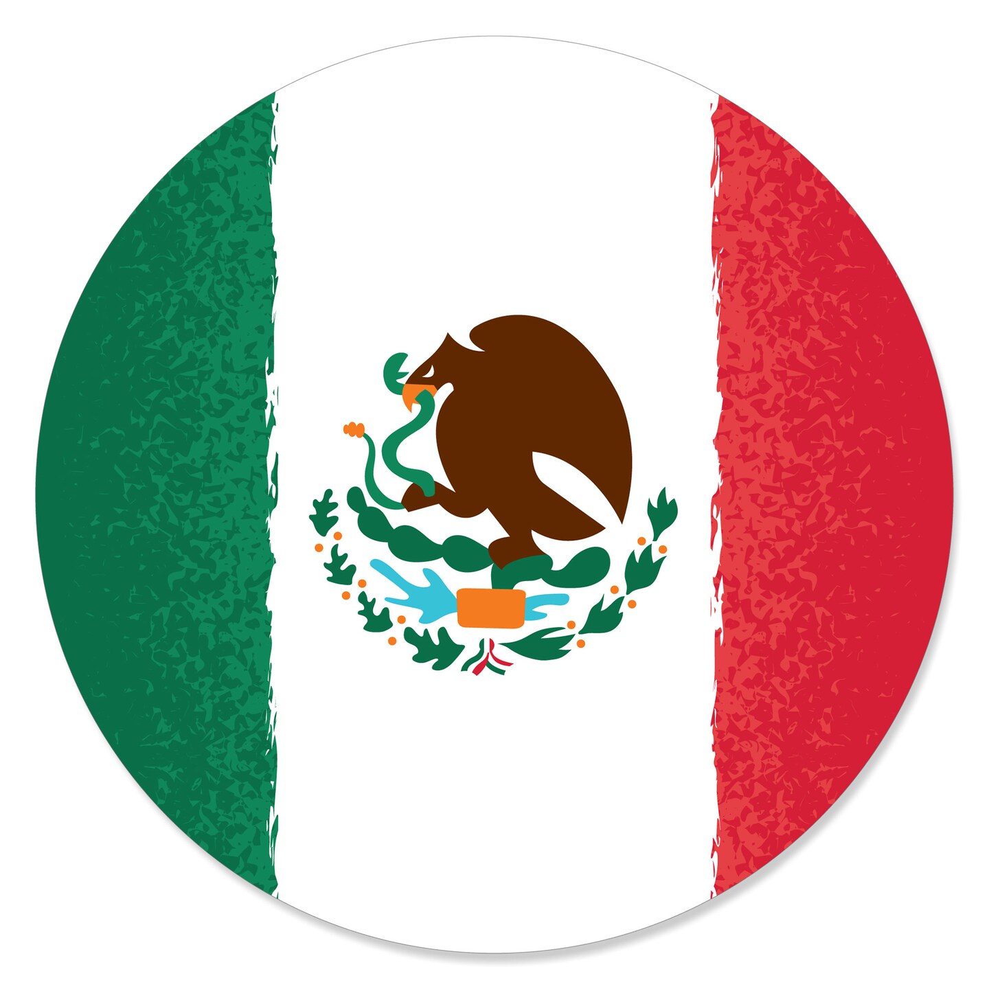 Big Dot of Happiness Viva Mexico - Mexican Independence Day Party Circle Sticker Labels - 24 Count
