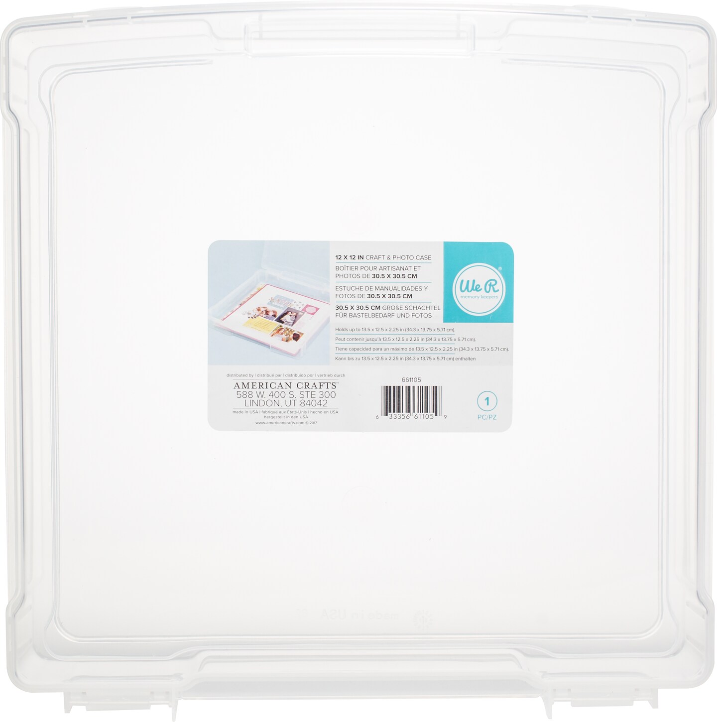 We R Craft &#x26; Photo Translucent Plastic Storage-12&#x22;X12&#x22; Case