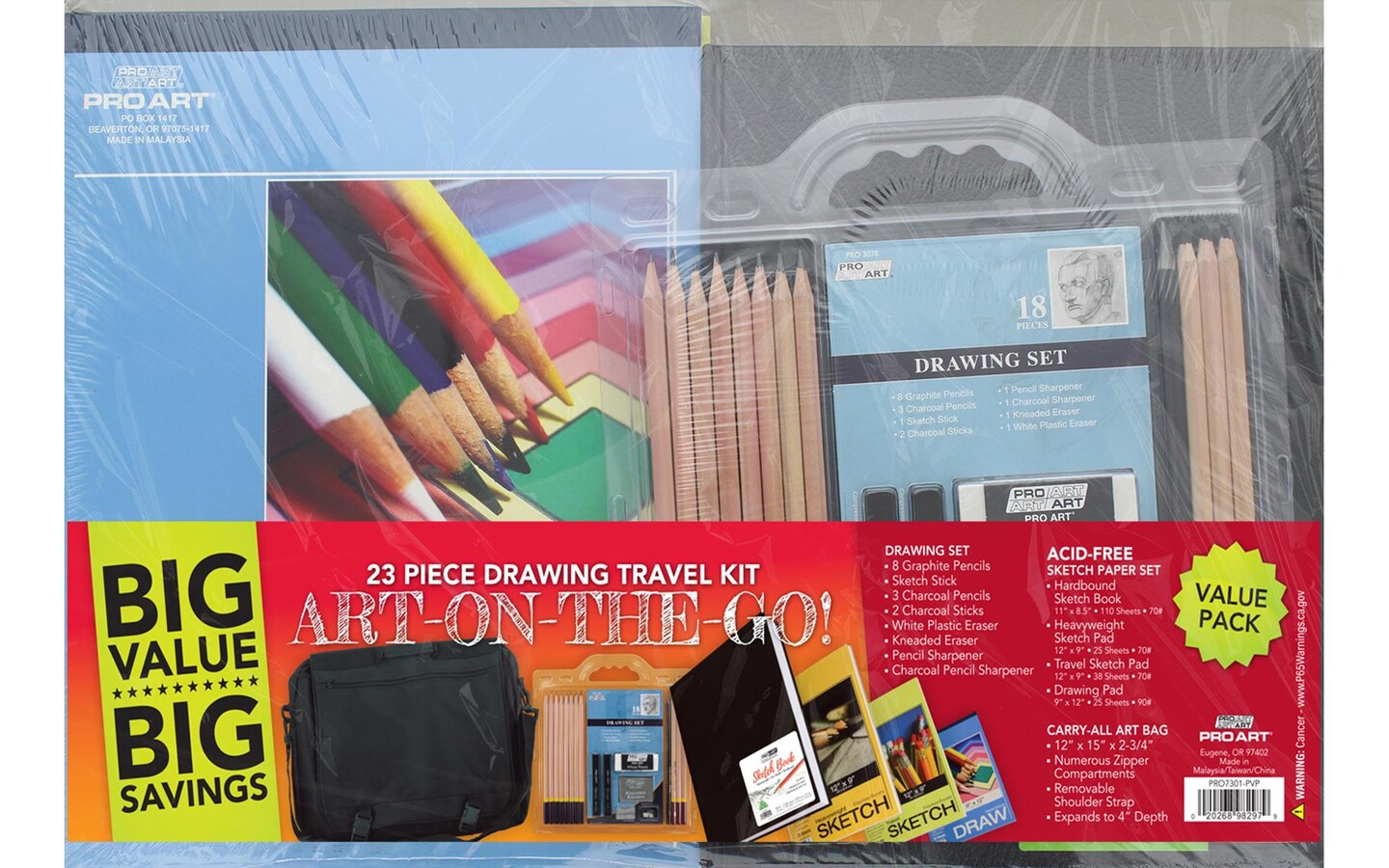Pro Art Sets Art On The Go Travel Kit 23pc | Oriental Trading