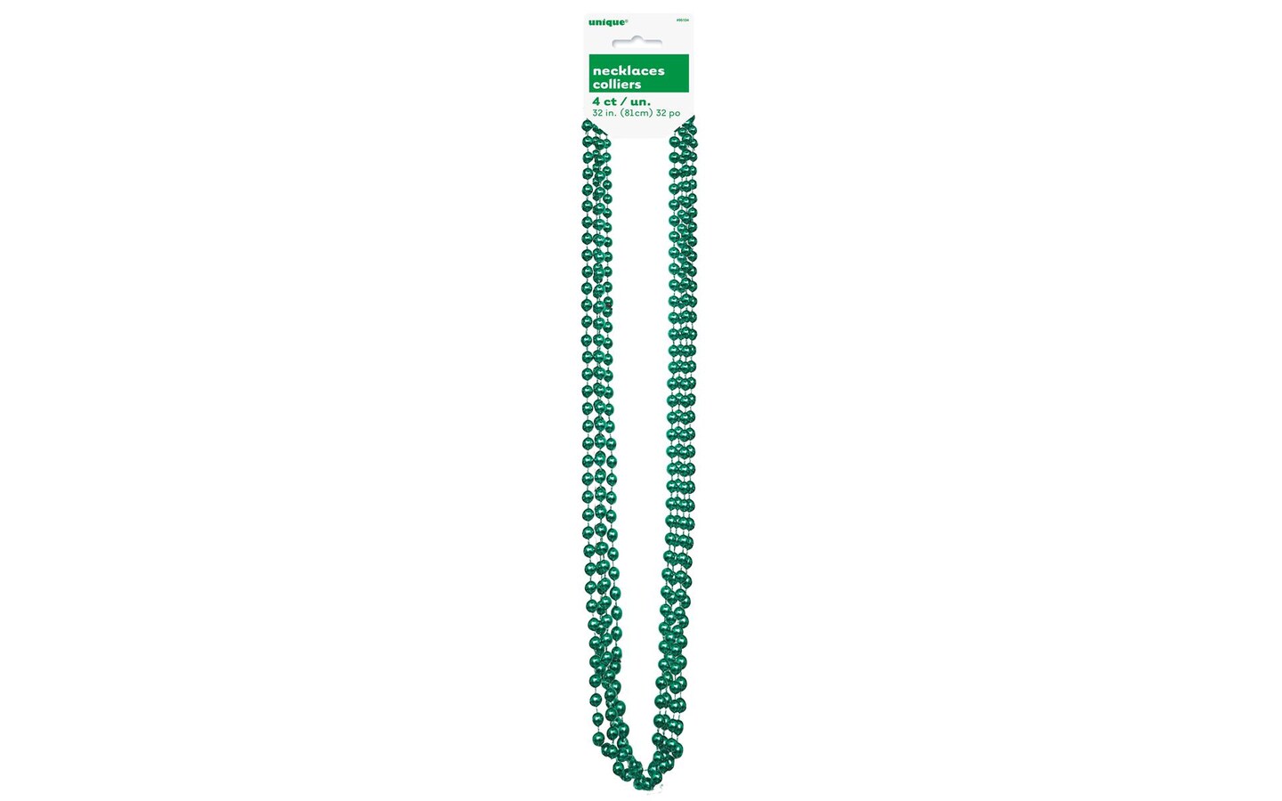 Unique Bead Necklaces 32&#x22; 4pc Green