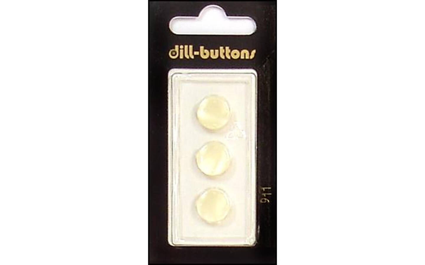 Dill Buttons 11mm 3pc Shank Ivory