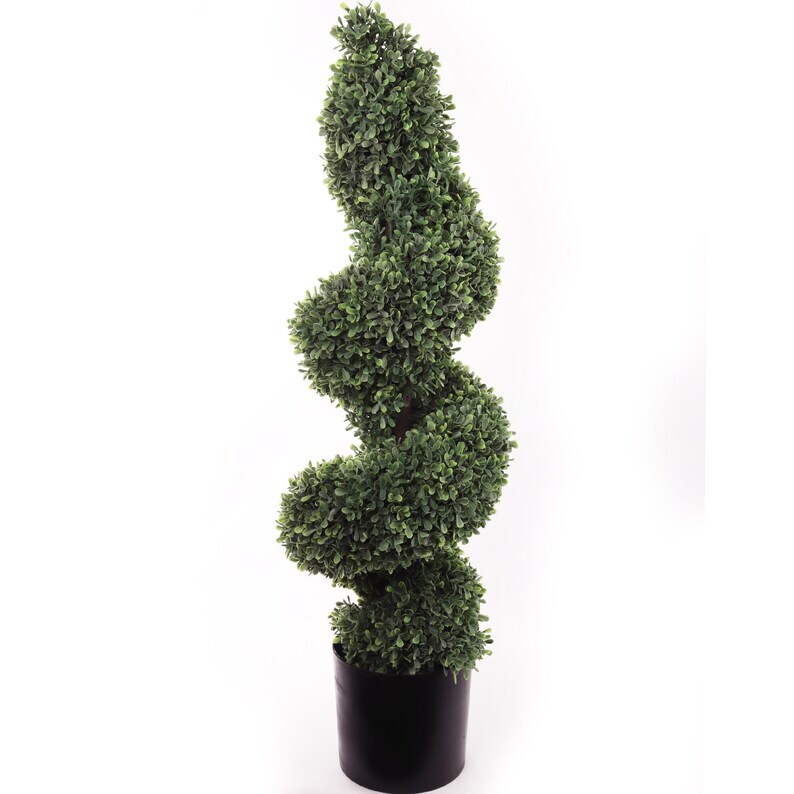 Artificial Boxwood Spiral Topiary 36