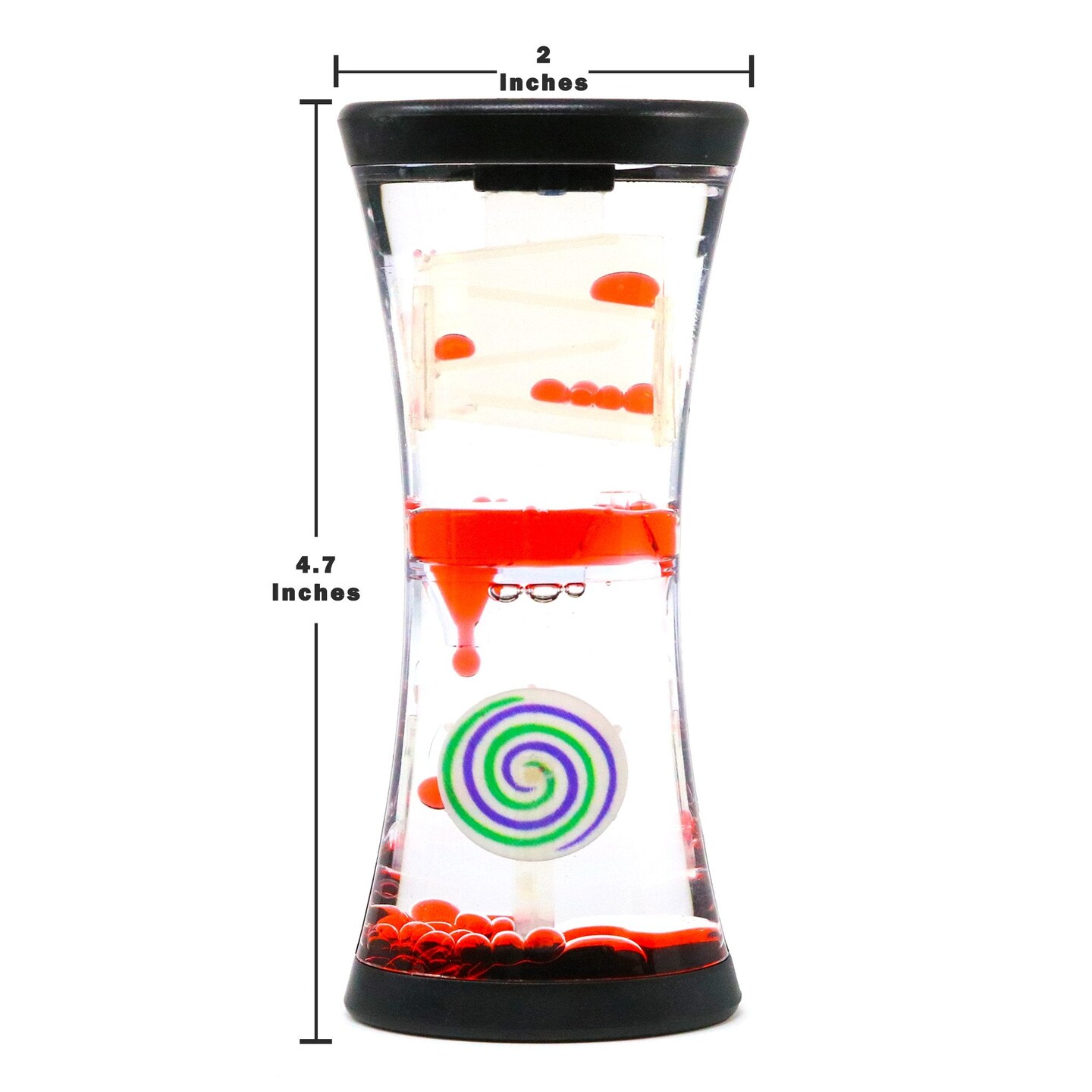 Big Mo&#x27;s Toys Hypnotic Liquid Motion Spiral Timer Toy for Sensory Play - Relaxing Bubble Motion Autism ADHD Toy, Calming Toy, Sensory Visual Relaxation Desk Toy, One Piece