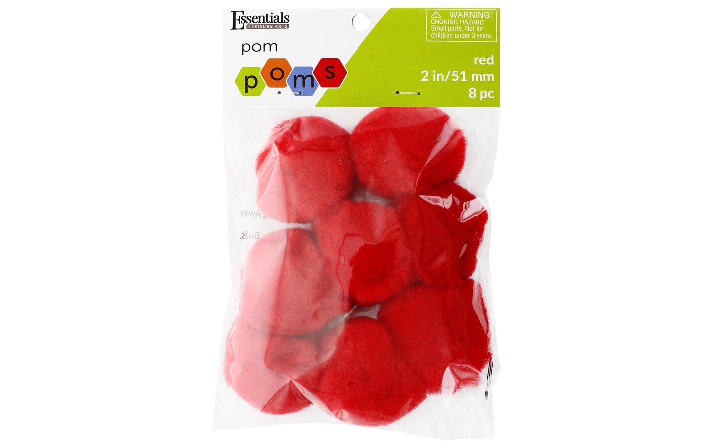 Essentials by Leisure Arts 3 in. Pom Poms - Red 4 Pc.