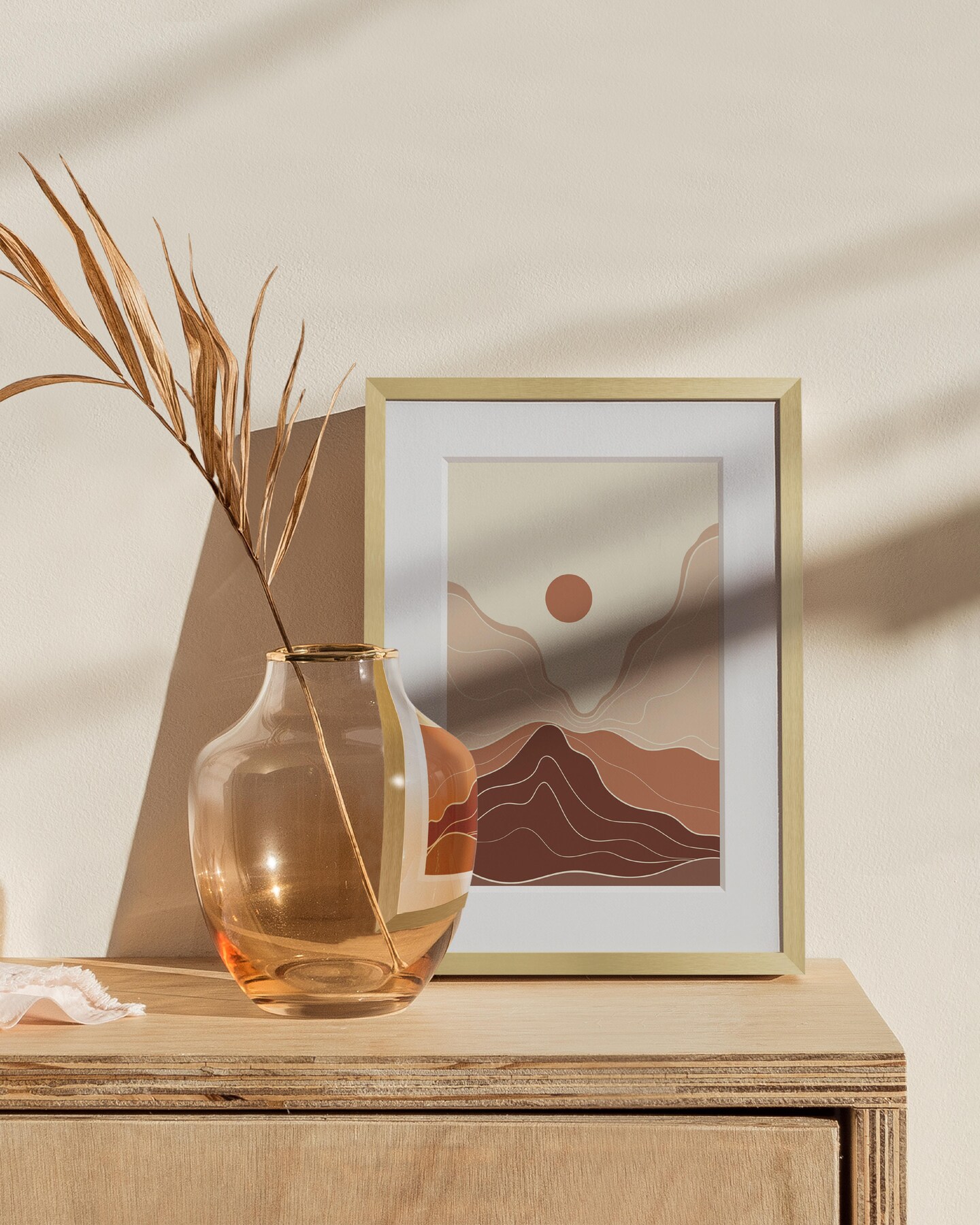 Haus and Hues Aluminum Glass and Matted Picture Frame