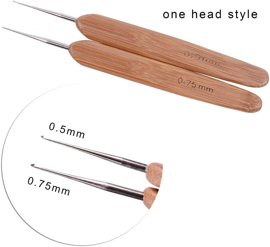 3Pcs/Set Dreadlock Crochet Hook for Hair Dreadlock Needle Tool for Braid Craft Dread Locks Crochet Needles 0.75Mm (1 Hook 2 Hooks 3 Hooks)