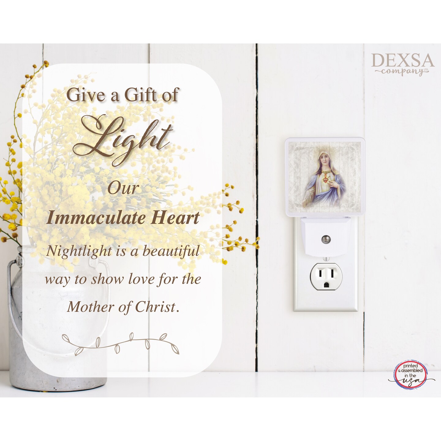 Immaculate Heart Let Your Light Shine Nightlight