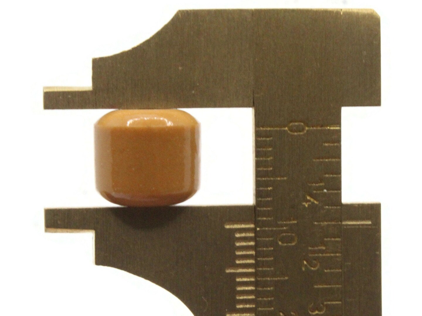 15 12mm x 10mm Tan Brown Czech Glass Tube Barrel Beads