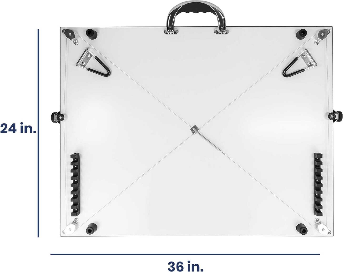 Table Top Drawing Board with Parallel Bar, White, 24 inches by 36 inches