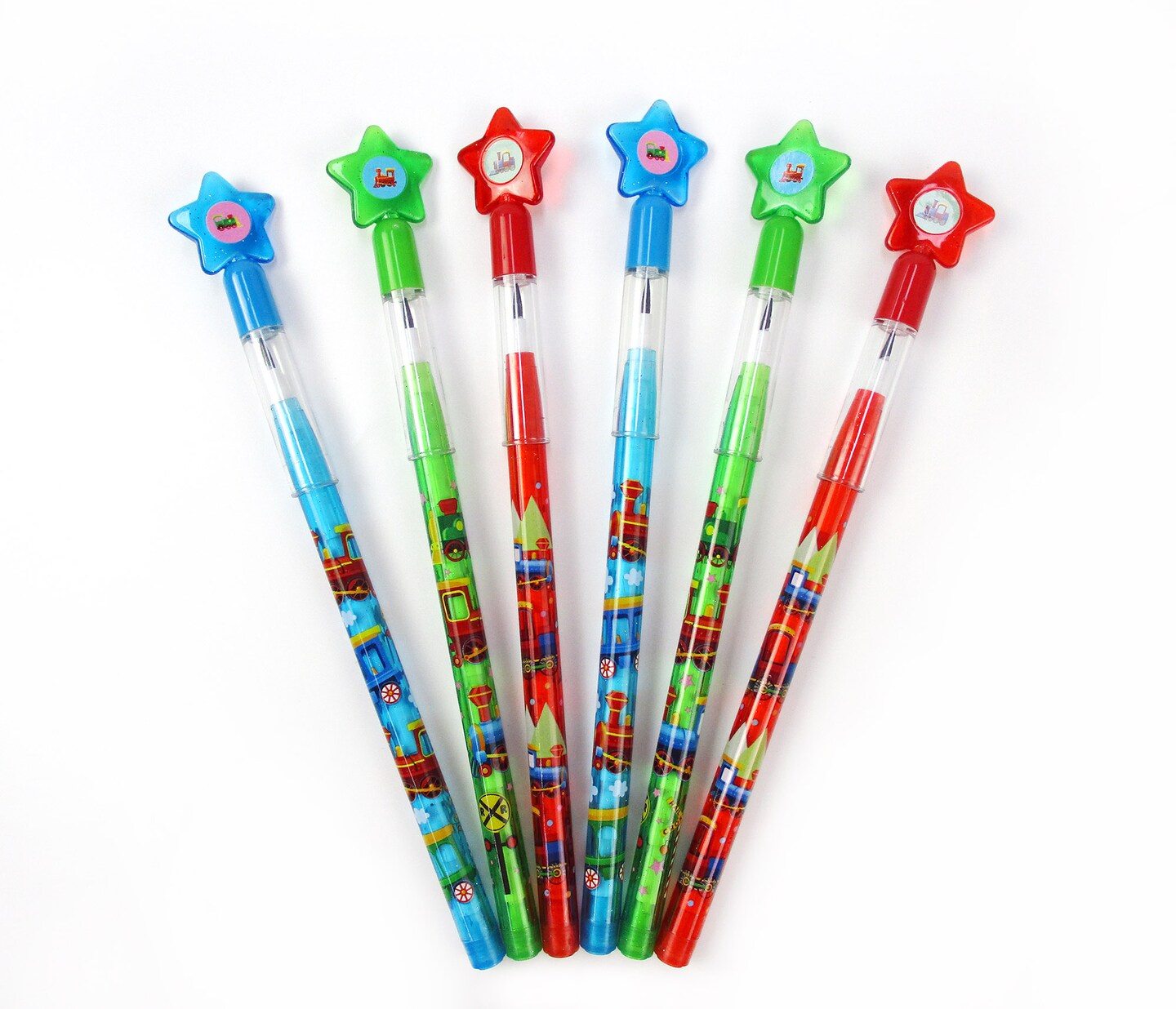 Train Multi-Point Pencils - 6 Pcs Pac