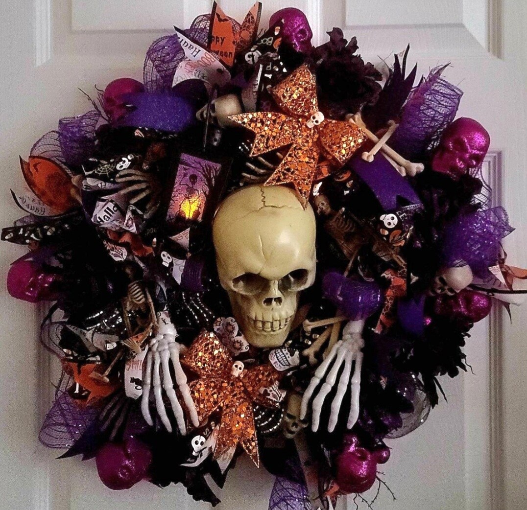 Popular Halloween Skeleton Wreath