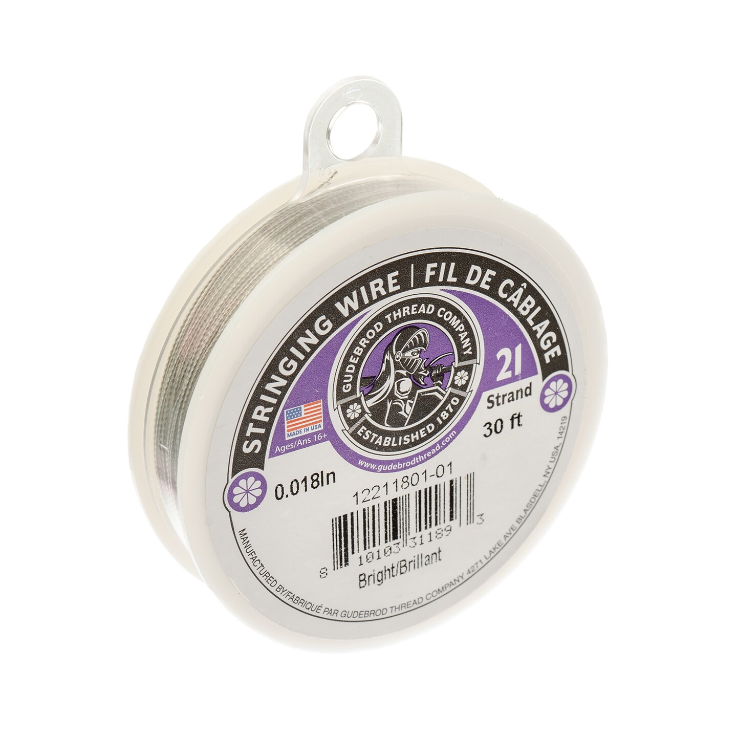 Gudebrod 21-Strand Stainless Steel Jewelry Wire | Made in USA