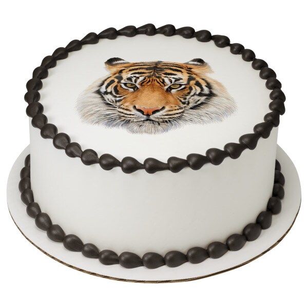 Siberian Tiger Edible Cake Topper Image 7.5&#x22; Round