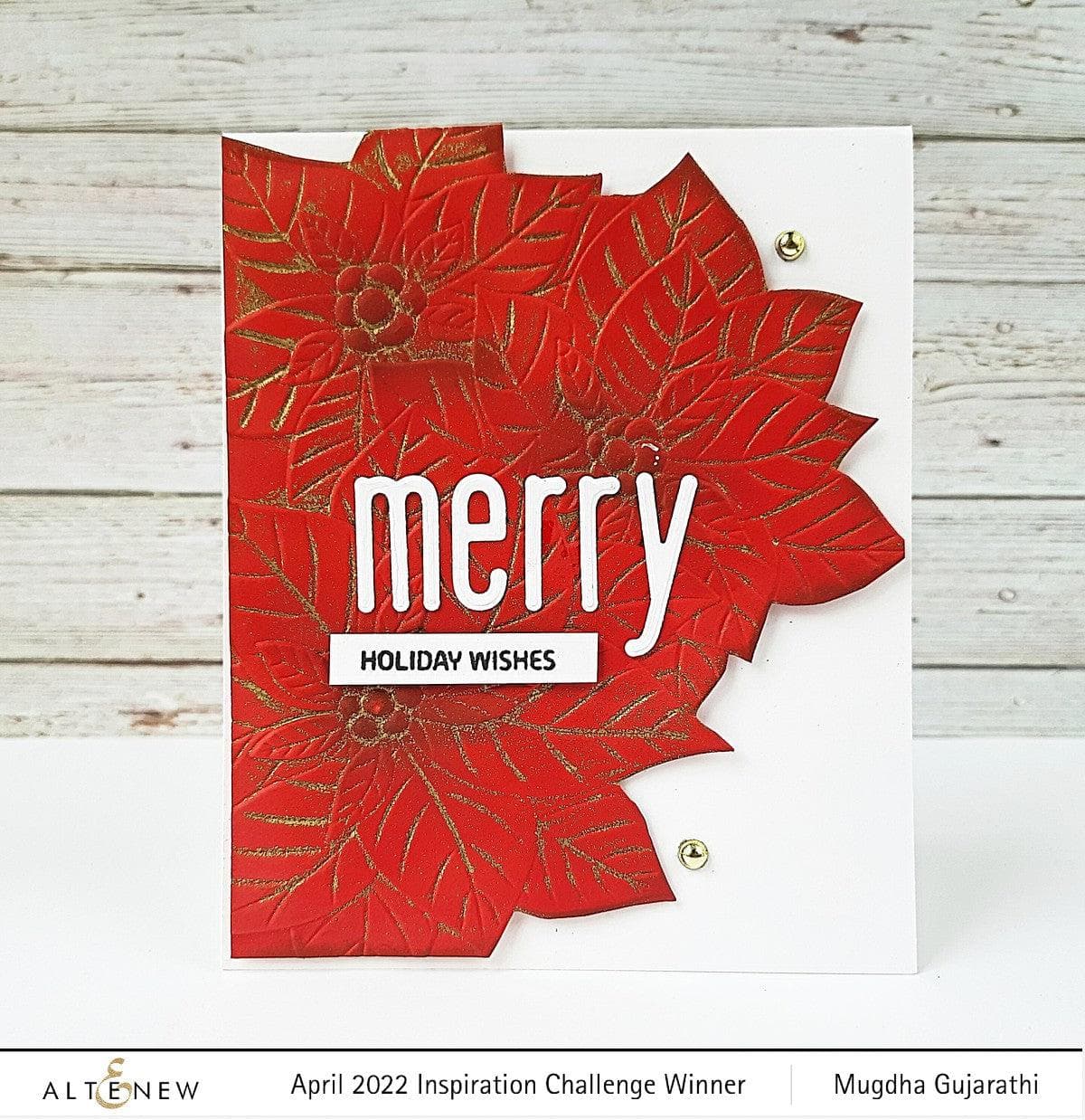 Poinsettia Cluster 3D Embossing Folder