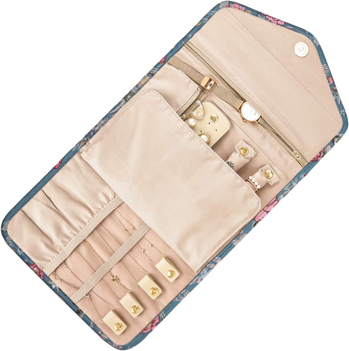 Foldable Travel Jewelry Organizer &#x2013; Rings, Necklaces, Bracelets, Earrings