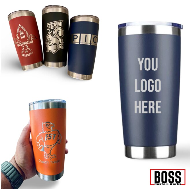 Personalized 20oz Tumbler, ADD YOUR LOGO, Wholesale Tumblers, Laser  Engraved Cup, Gifts For Him, Powder Coated, Bulk Tumblers, Coffee Lover |  MakerPlace by Michaels