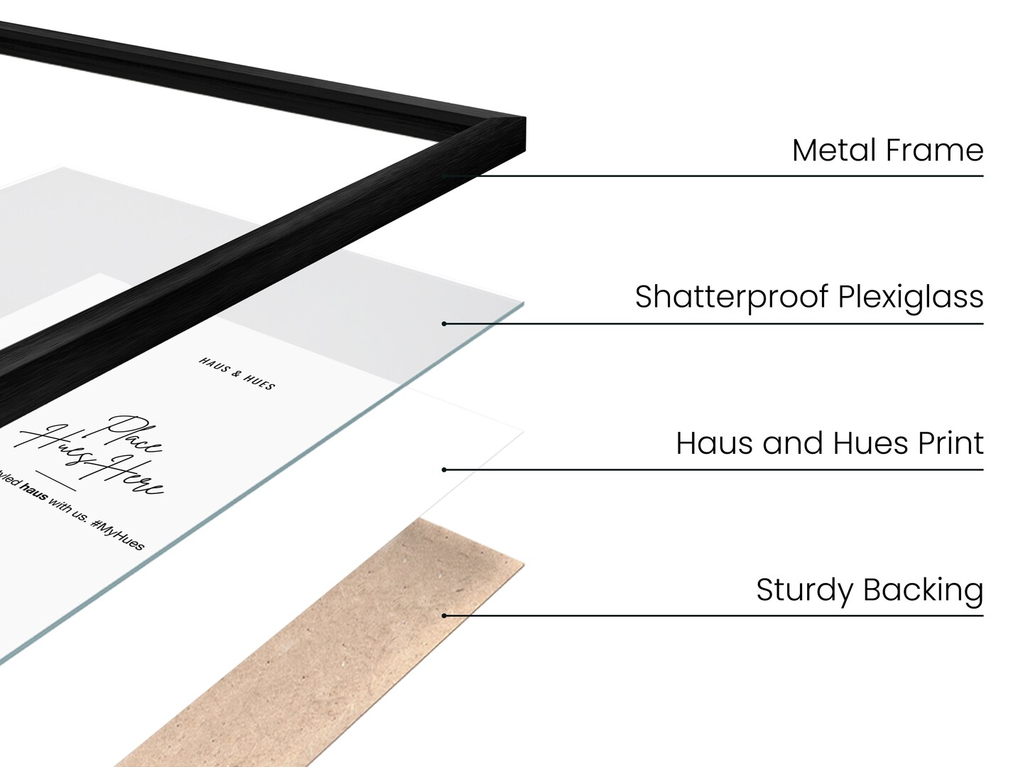 Haus and Hues Aluminum Metal Picture Frames