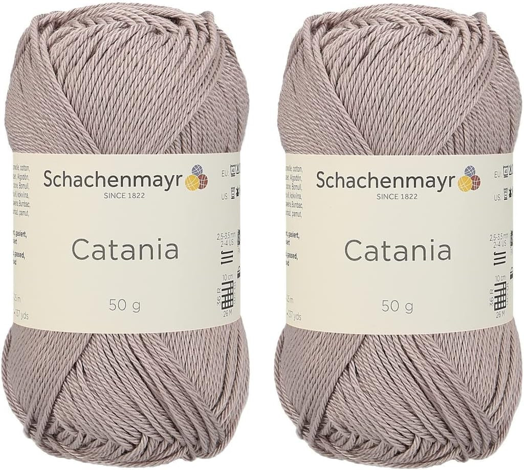[ Set of 2 Skeins ] SMC Catania Originals 100% Mercerized Cotton Yarn, Total 3.52 Oz. Each 1.76 Oz (50G) / 136 Yrds (125 M) Amigurumi Yarn Fine-Sport 2 (106 White)