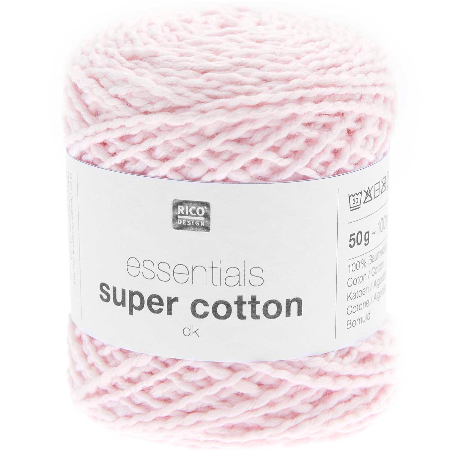 Rico Essentials Super Cotton DK - 100% Cotton - #008 Pink