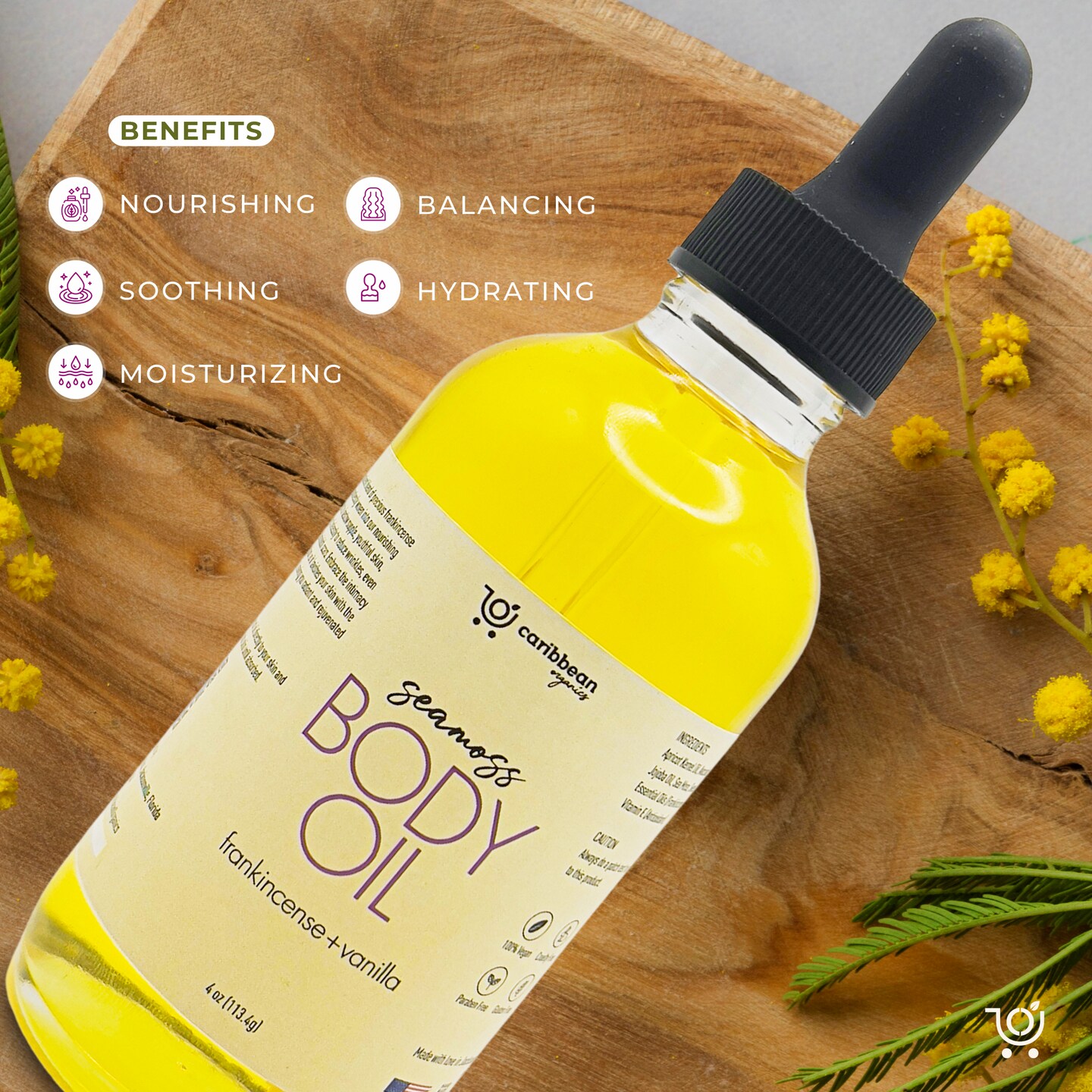 Sea Moss Body Oil - Frankincense Vanilla I Nourishing skincare I