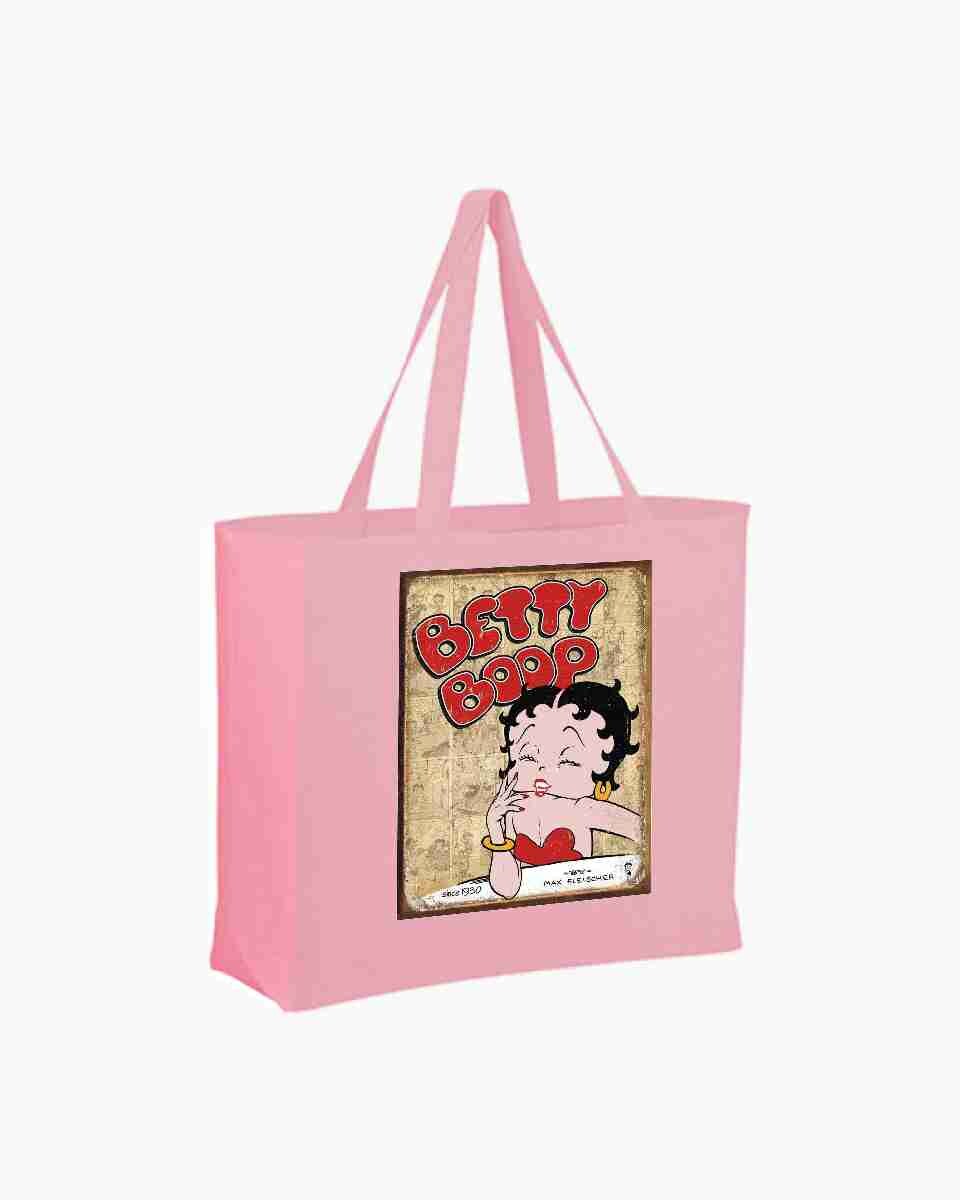BETTY BOOP ピンクトートバッグ フェルト生地 Betty Boop ピンク レオパード トートバッグ ベティちゃん - メルカリ