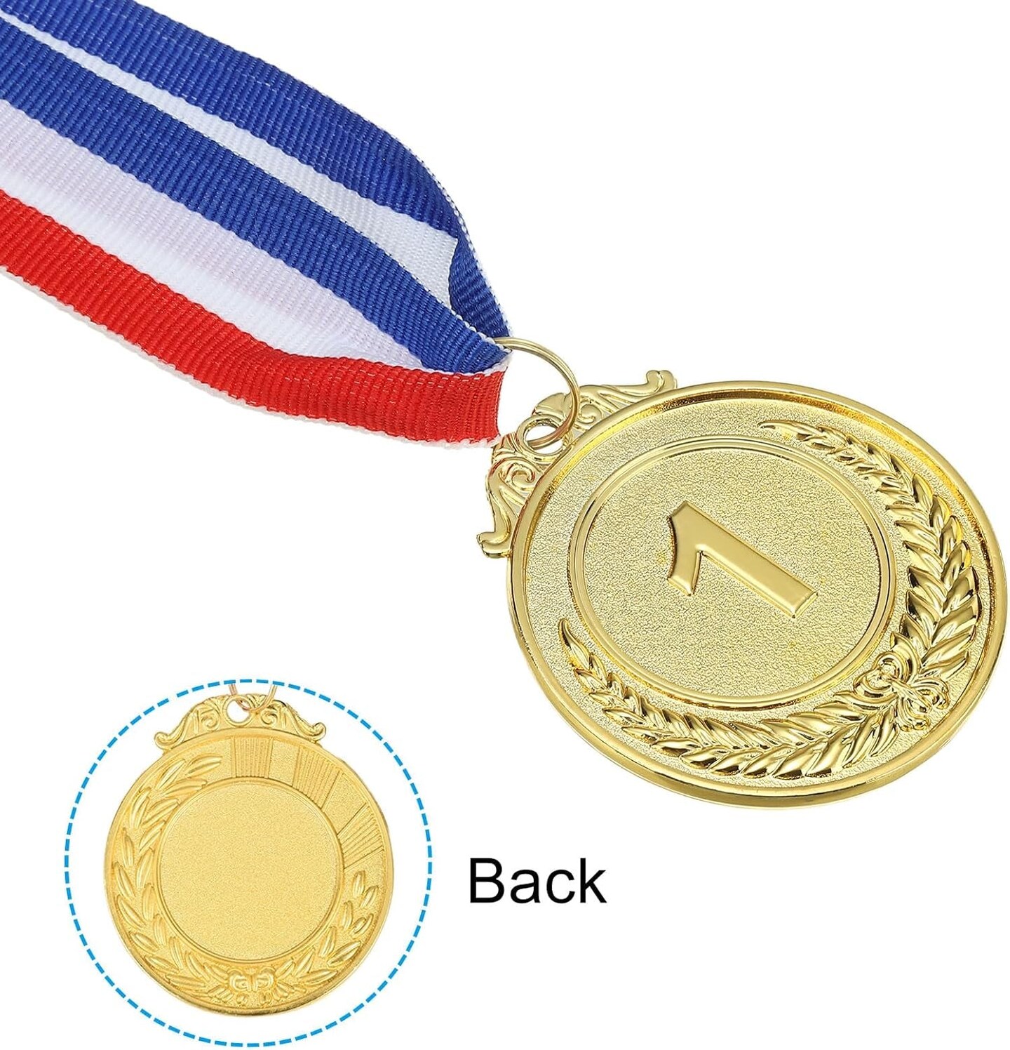 2 Inch Gold Silver Bronze Winner Award Medals, 12 Pack Olympic Style Award Medals 1St 2Nd 3Rd Prizes with Ribbon for Games Sports Competitions