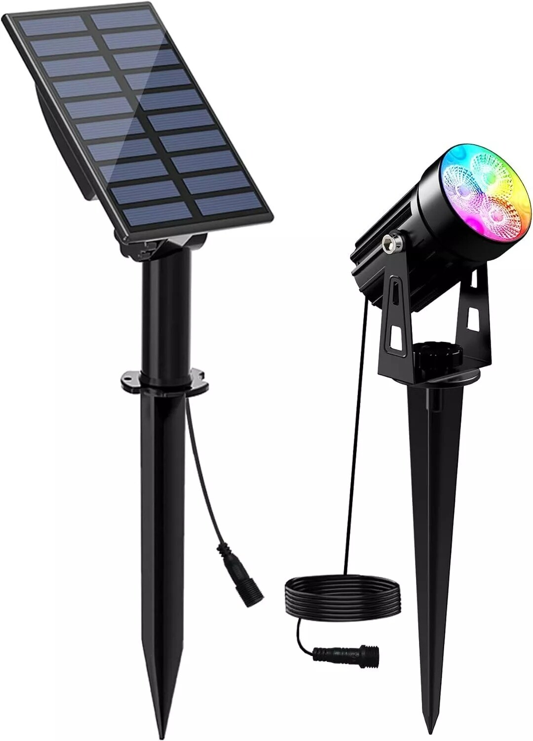 RGB Color Changing Solar Spotlights Outdoor Landscape Lights for Garden Yard