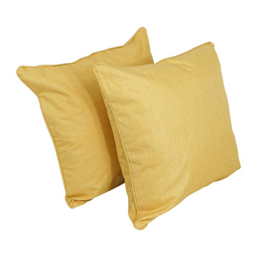 25 inch Double corded Spun Polyester Square Floor Pillows with Inserts Set of 2 9813 CD S2 REO SOL 03