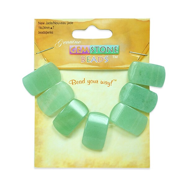 New Jade Half Moon Beads (Pack of 7)