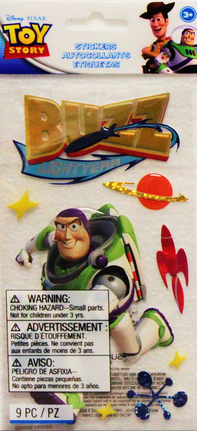 Disney Pixar Toy Story Buzz Lightyear Dimensional Stickers