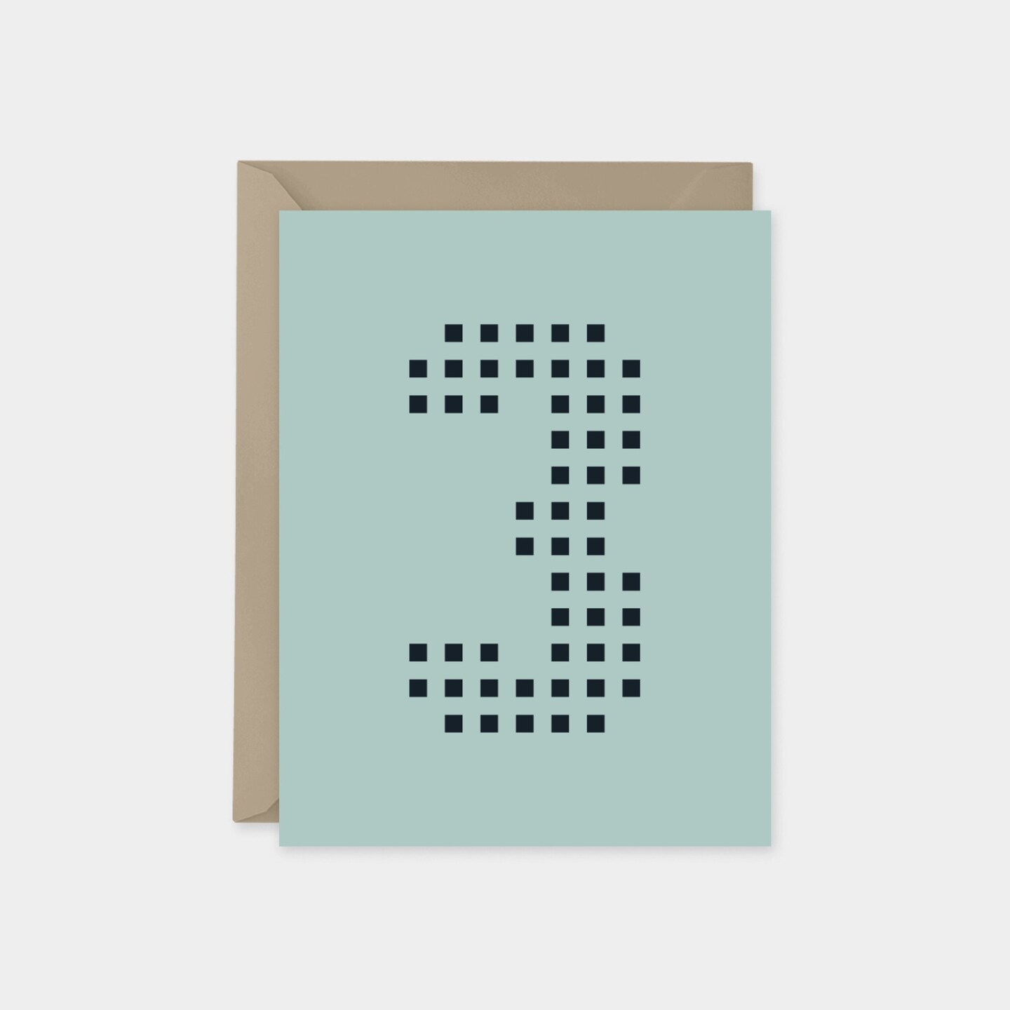 Birthday Age Card, Square Grid Number