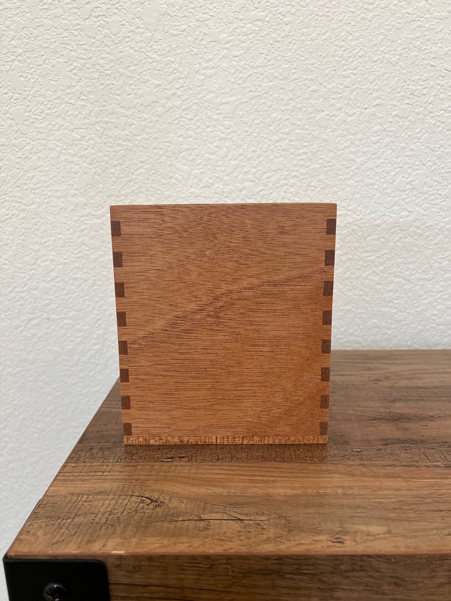 Handmade solid African mahogany hardwood for self-watering planters - indoor planter box - plant container - wooden box - image9